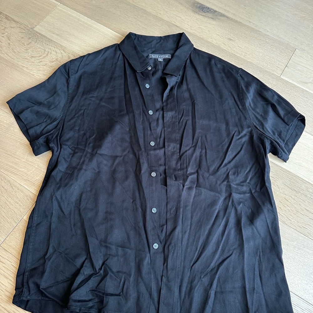 Slate & Stone Black Short Sleeve Shirt men’s XL